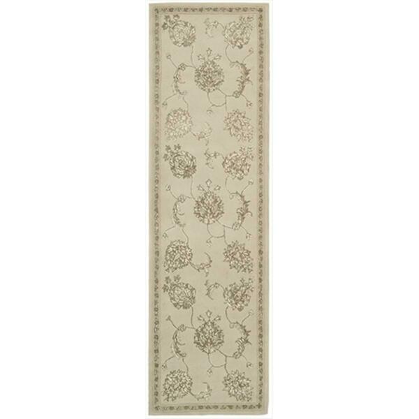 Nourison Regal Area Rug Collection Sand 2 ft 3 in. x 8 ft Runner 99446055170